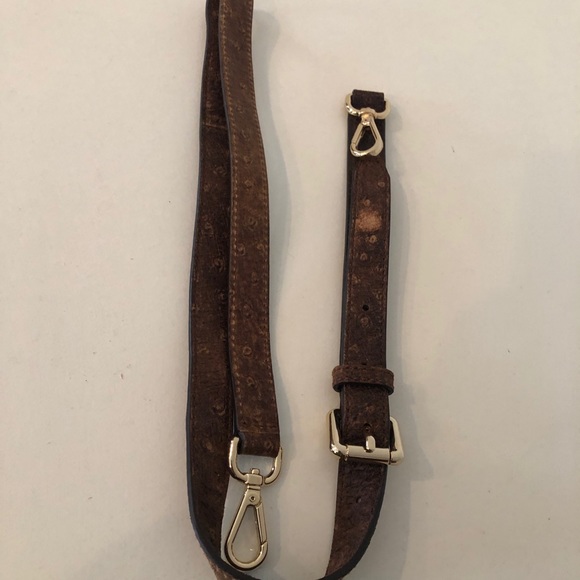 RARE -Michael Kors Bedford Ostrich bowling satchel - Picture 5 of 8